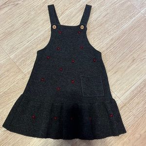 Zara bib wool dress